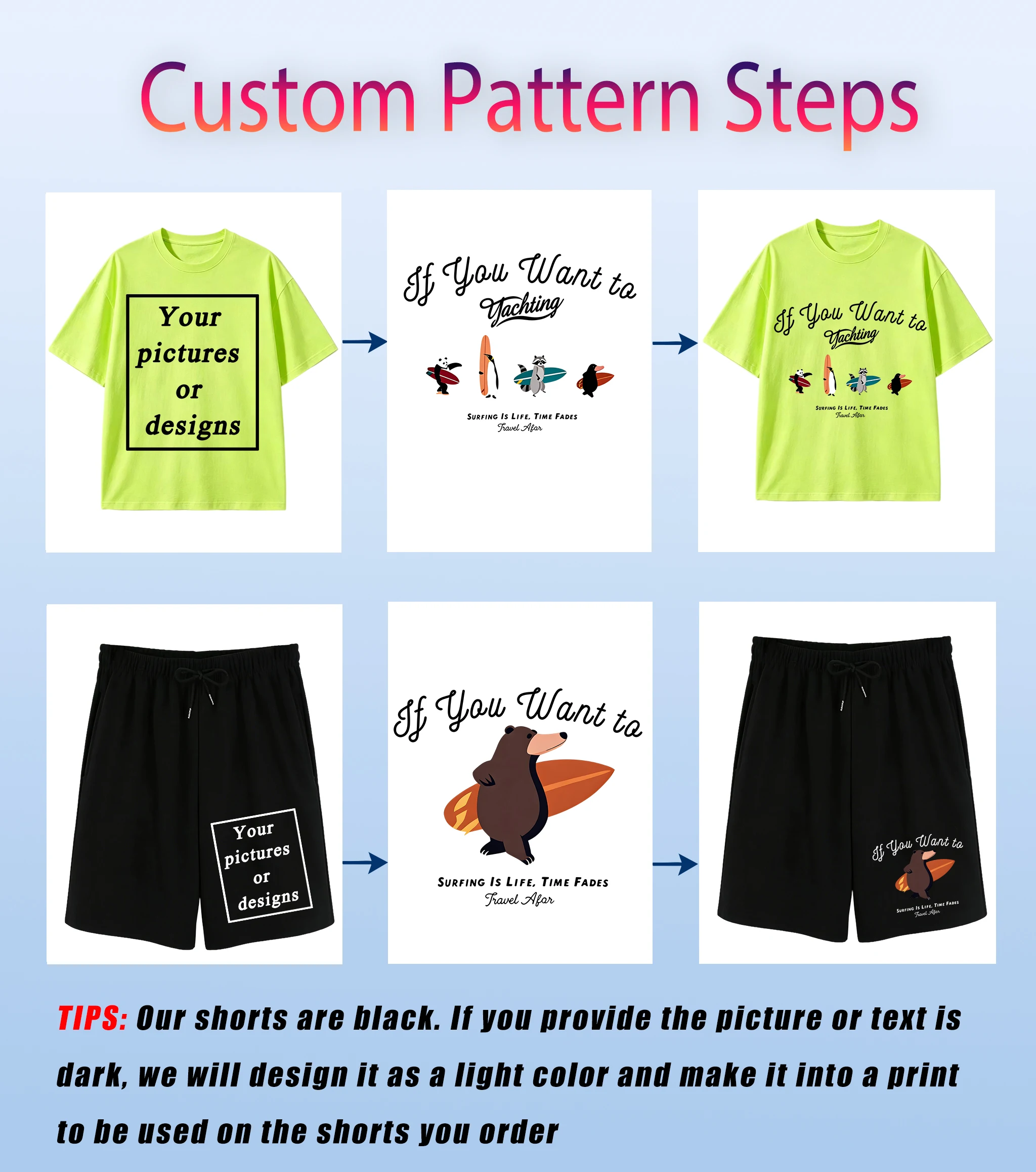 Summer Cotton Short Sleeve Set Man Custom Print Cotton Korean T-shirt &Shorts Versatile Pocket Gym Shorts Loose Fashion Clothing view 4