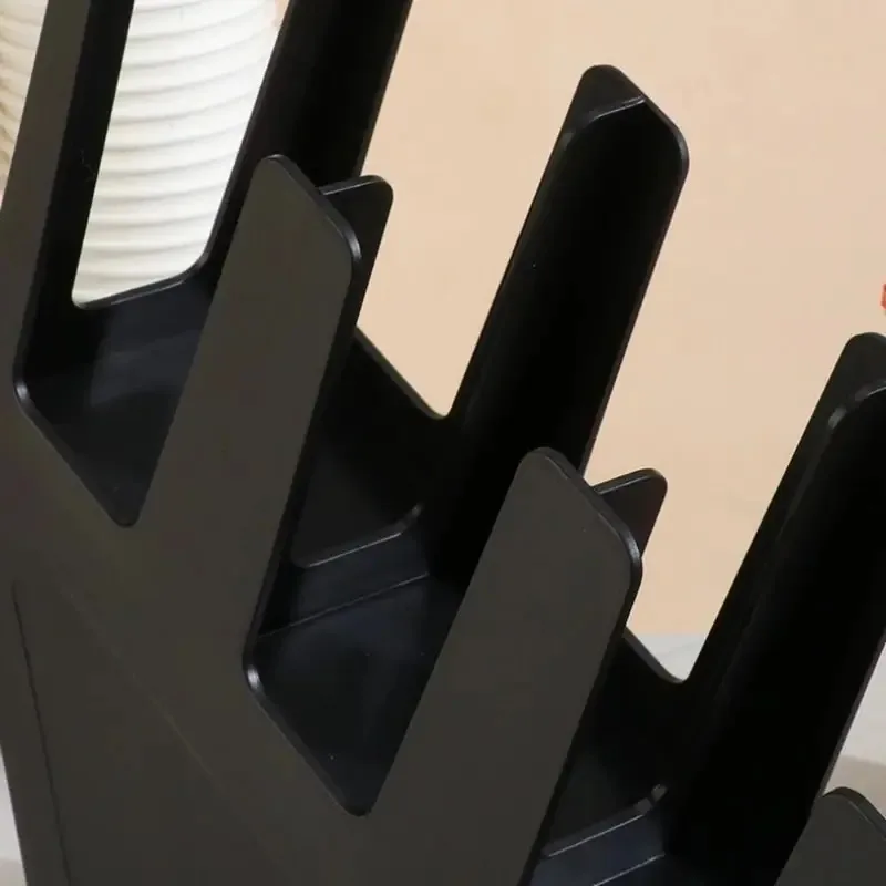 Suporte de Copos de Papel para Bancada de Cozinha com 2/4 Divisórias, Suporte de Copos Descartáveis de Plástico, Rack de Armazenamento Preto que Economiza Espaço