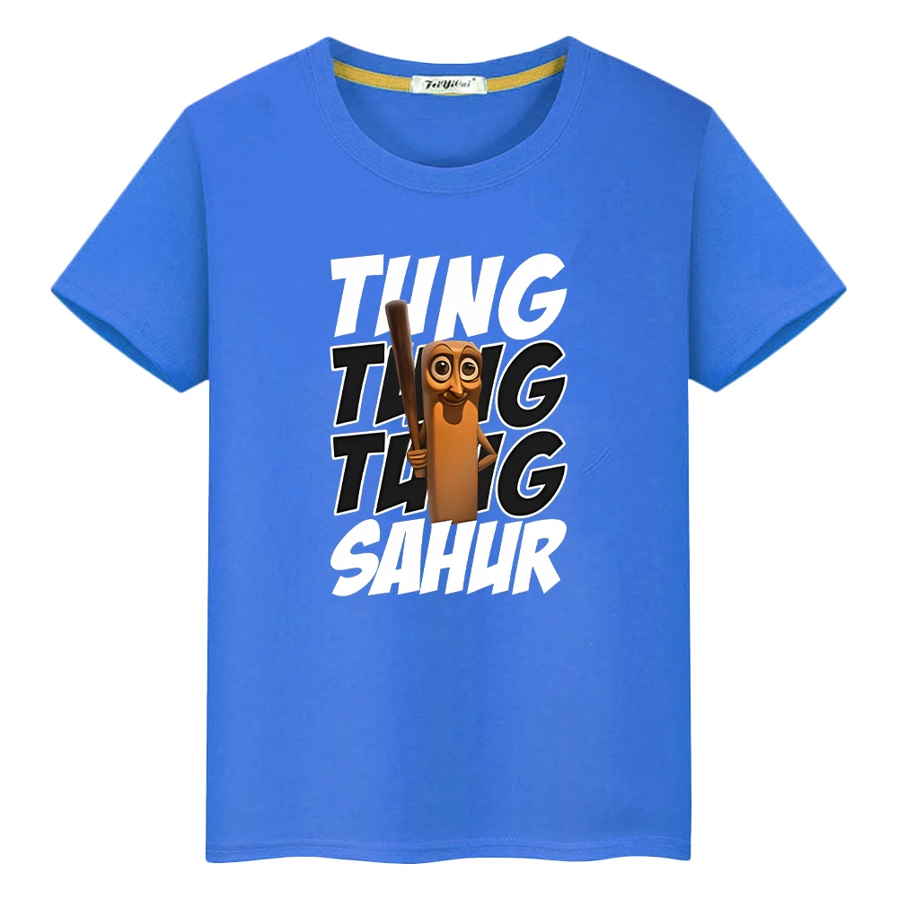 تي شيرت للأطفال الأولاد 10 سنوات 100% قطن تي شيرت y2k تونغ تونغ صحور مطبوع عليه رسوم كارتونية تي شيرت أنيمي قصير لطيف ملابس أطفال بناتي #1