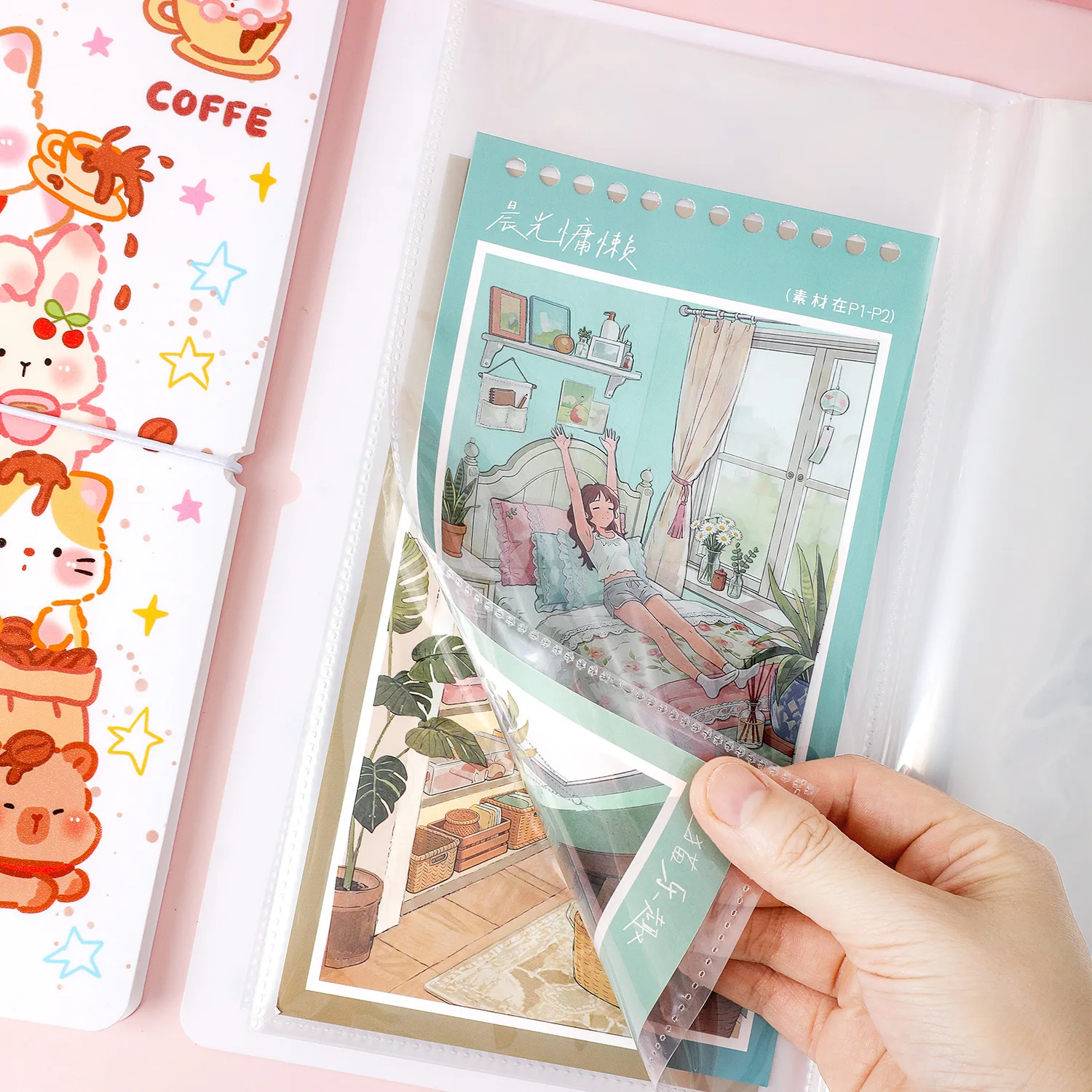 All in One Sticker and Photo Card Album Kawaii Scrapbook for Journaling Collecting Memorabilia and Cards