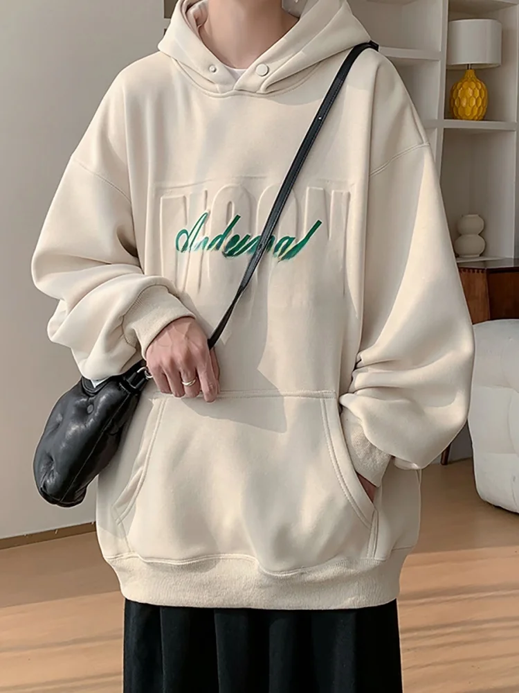 

Men's Hoodie Sweatirt Spring Autumn Heavyweight Hardwearing American Lazy Sle Casual Chic Outerwear Trendy Youth Faion