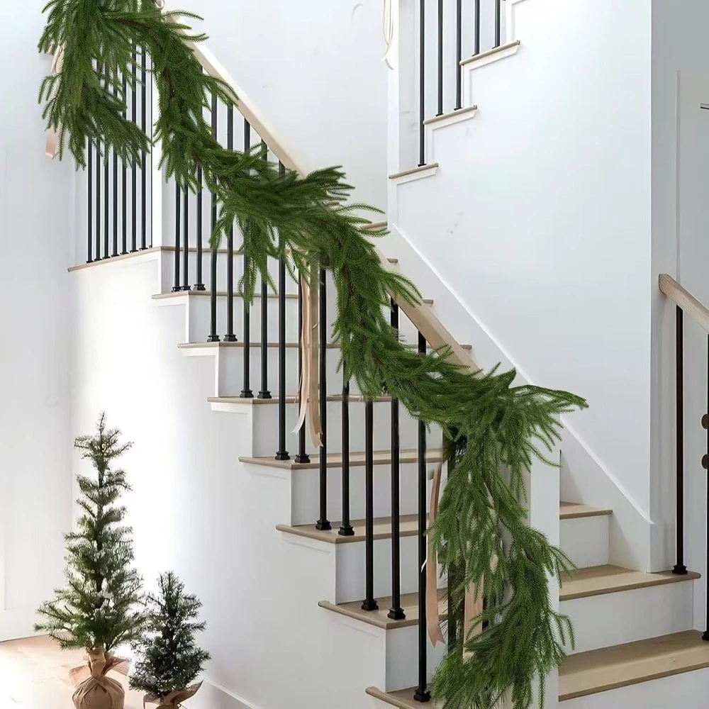 Simulation Pine Needle Rattan Christmas Celebration Decoration Cypress Pine Branches Leaves