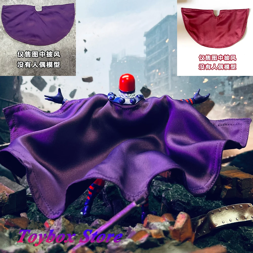 

Red Purple 1/12 Man Action Figure Mini Wire Shaped Cloak Toys Clothes Accessory For 6inch Mafex Comic Magneto Soldier Decoration