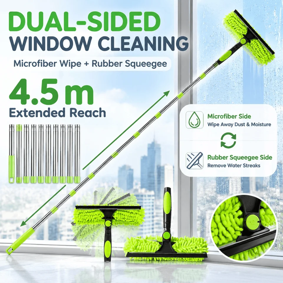 4.5 Meter Telescopic Window Cleaning Kit