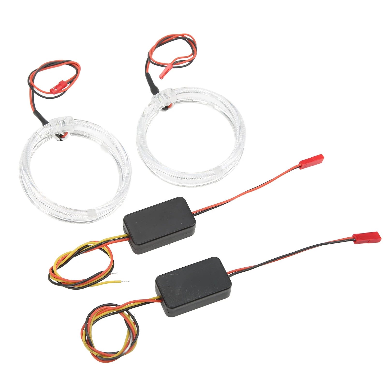 2pcs Car LED Light Guide Angel Eyes Halo Ring Headlight Lamp Daytime Running Light 9‑36V for Vehicle