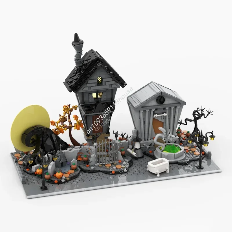 616pcs Modular Display Base for Set 21351 The Nightmare Before Moc Building Blocks Architecture Model Toys Christmas gift