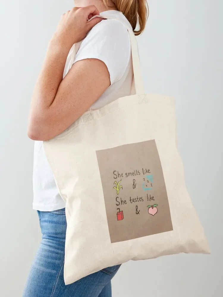 Dodie Clark She Fan Art (song quote) Tote Bag foldable reusable bag Canvas shoulder bag Women's tote