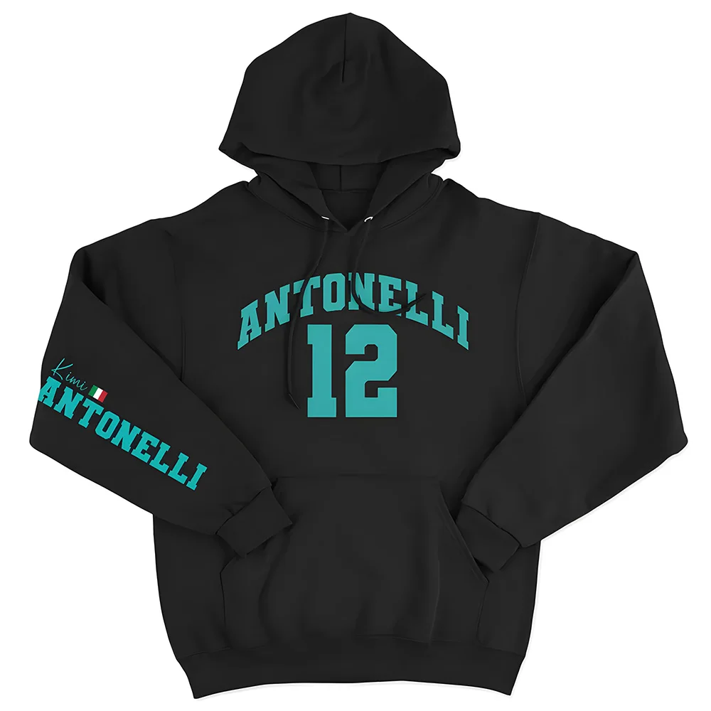 Sudadera con Capucha Antonelli Andrea Kimi Antonelli 12, Regalo para Fanáticos de Kimi, Ropa para Hombre y Mujer, Sudadera Urbana de Moda, Sudadera con Capucha de Piloto de Carreras