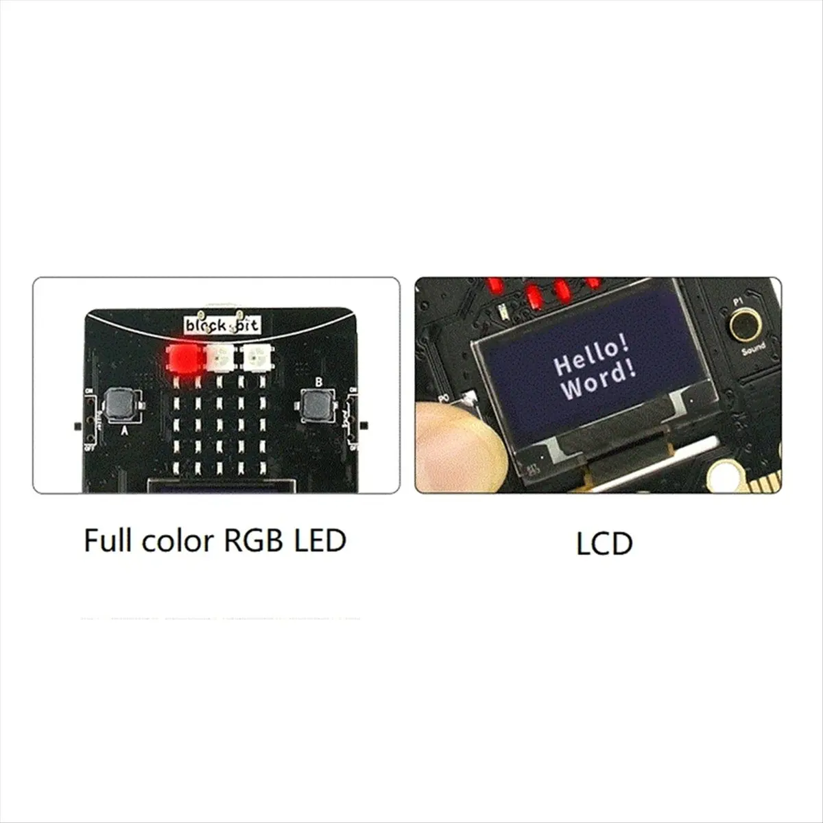 (ABDH) Block:Bit Programmable Development Board Designed for Program Education Upgraded From Micro-Bit, with OLED Screen(B)