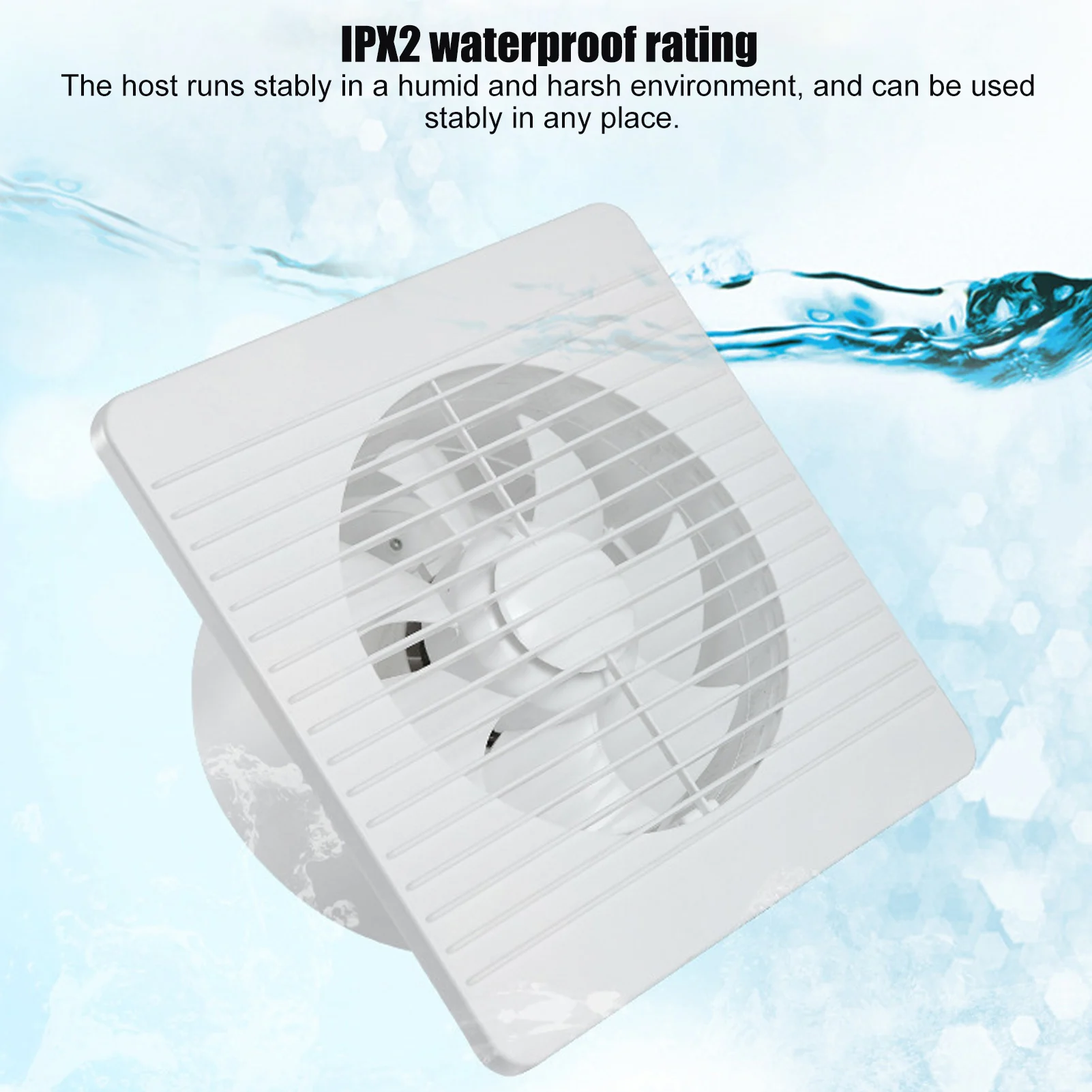 

Настенный вытяжной вентилятор, 7 лопастей, вентилятор с обратным клапаном для кухни, ванной комнаты, 20 см