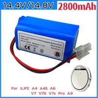 14.8V 14.4V 2800mAh Li-lion Battery For ILIFE A4s/A7/V7s Plus/V55 Pro/W400/A9s PX-B020 Robot Vacuum Cleaner  Batteries