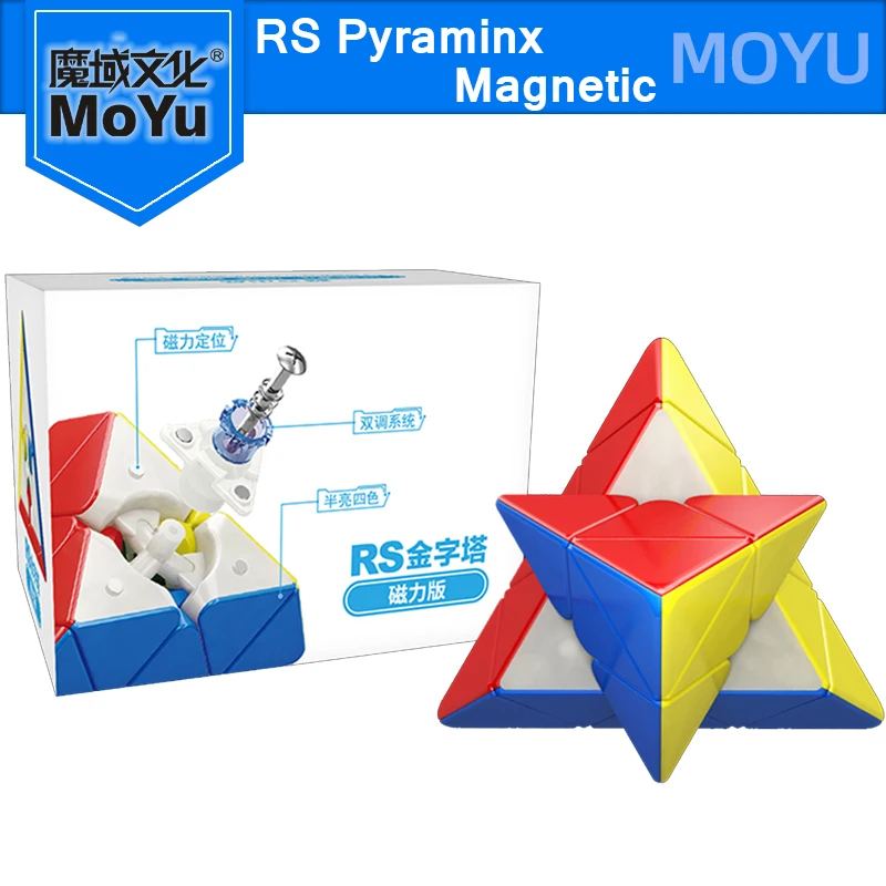 MoYu RS Pyraminx 3x3 Magic Cube Maglev Magnetic Speed Special Cubes Professional Puzzle MOYU 3x3x3 Pyramid Magico Cubo