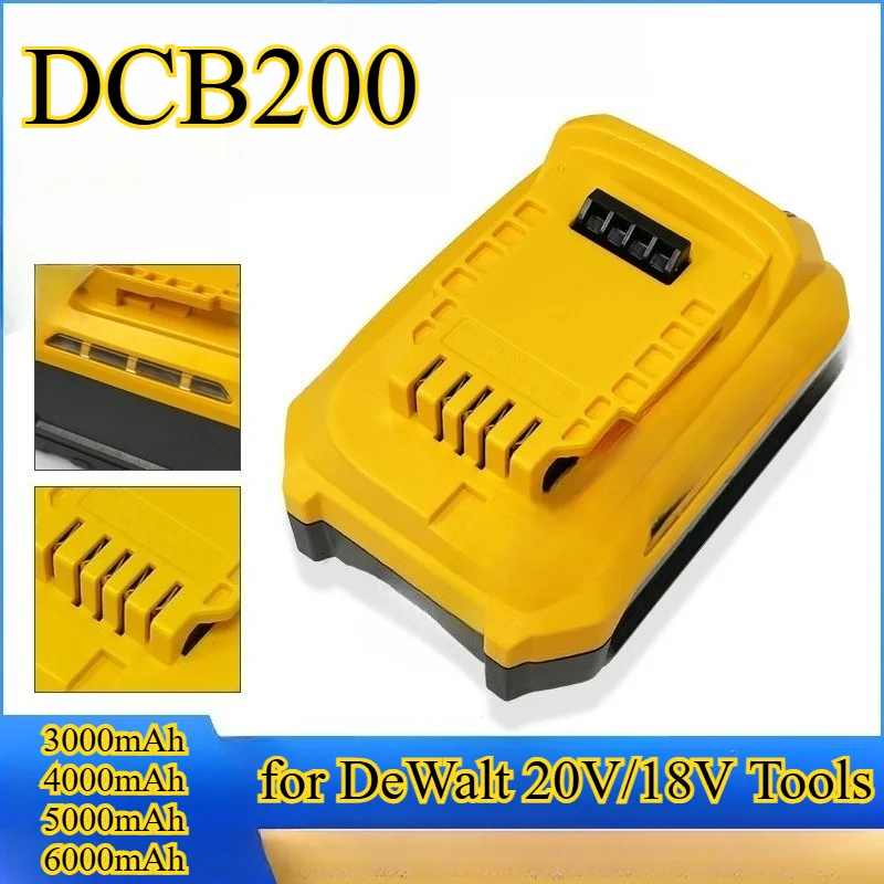 

6000mAh Replacement Battery for DeWalt 20V/18V Tools 5.0Ah Li-ion BatteryFOR DeWalt DCB205/DCB184 Drills 18650 Cells High Power