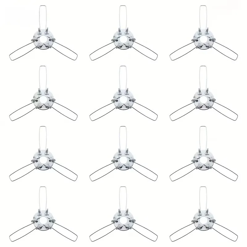 Strong Metal Spring 120mm Light Shade Clips, 32 pcs, DIY Lighting Renovation, 3-Fork Stable Design for Lampshade Fixing
