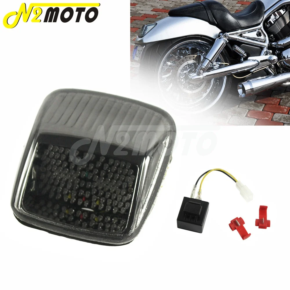 Motorcycle Integrated Taillight Turn Signal Light Arrow Indicator Tail Brake Light for Harley Deuce V-ROD Vrod 2002-2011