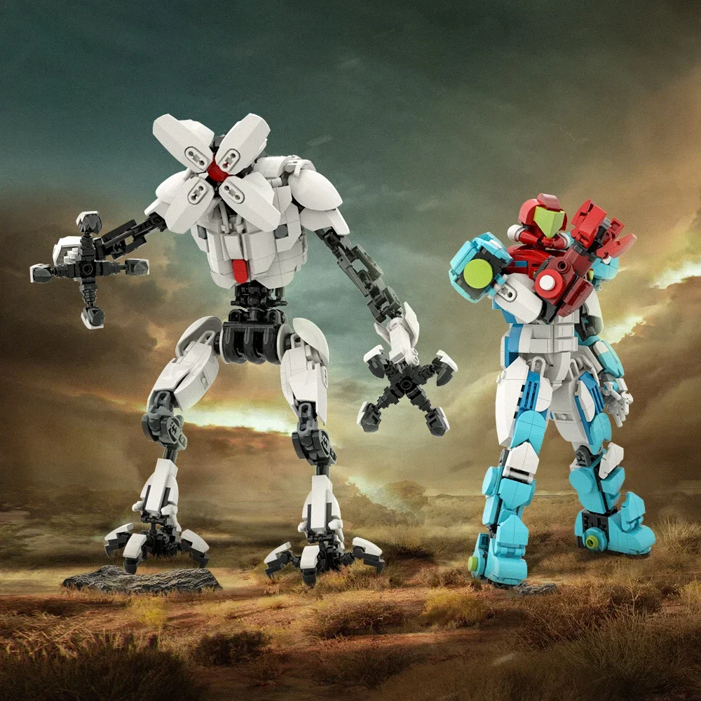 

MOC Metroids Operative Research E.M.M.I. Robot Mech Model Building Block Set Mechanical Warrior Samus Briks Toys Children Gifts