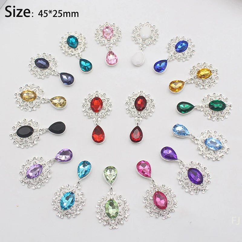 

[YU]Shining Brooch 45*25mm Crystal Accessories Fashion Gorgeous Wedding Invitation Holiday Creative Decoration