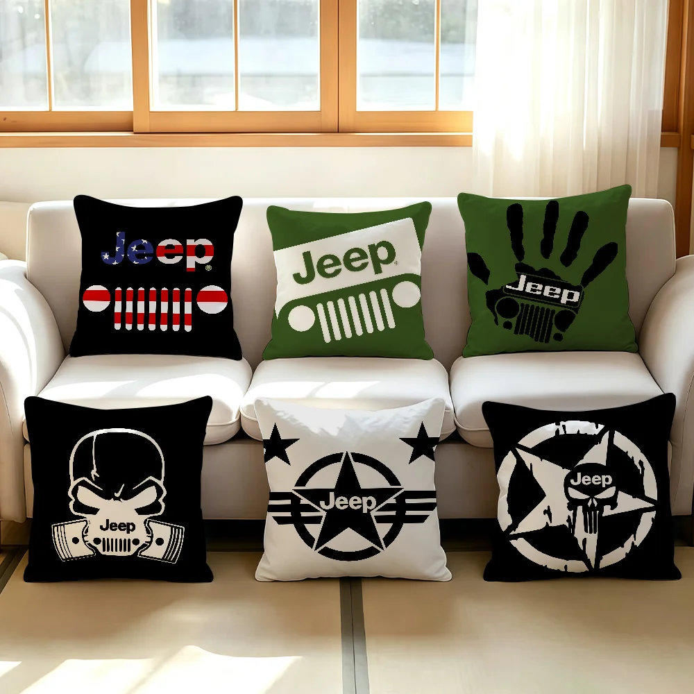 Fashion print J-Jeep cushion cover Comfortable Decorative For Bedroom Living room Dormitory Picnic and Holiday Decoration