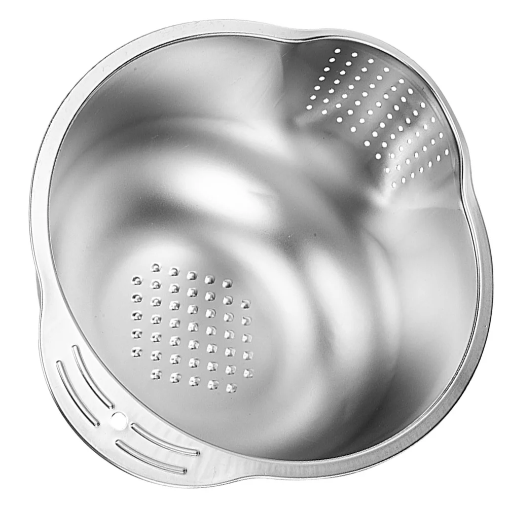 

Stainless Steel Rice Strainer Basket Metal Fine Mesh Colander for Washing Vegetables Fruits Kitchen Use Colander