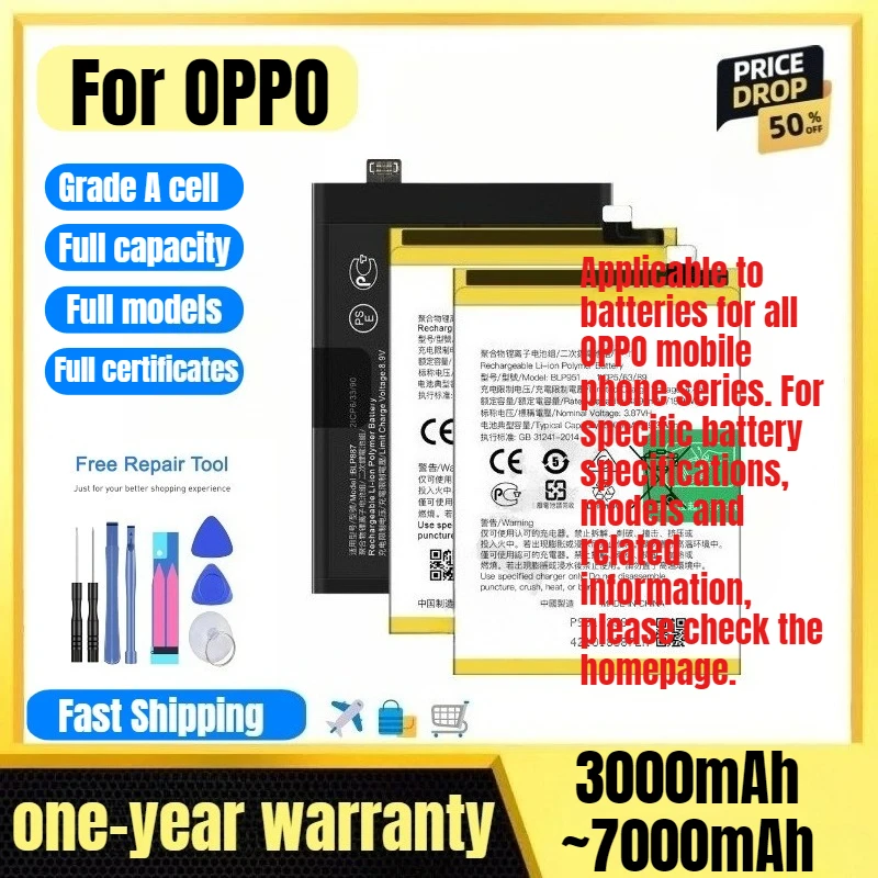 

Battery for OPPO Realme 2/C1/PRO/3/5/C3/5i/C11/5S/C21/6/7/C30/C33/9i/8/9/10/11/12/13/ C15/C12/C25/7i/C17/V3/Q3i/7i/C51/C53/C67