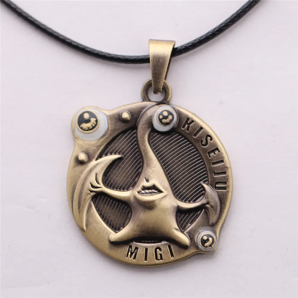 Anime Parasitic Beast MIGI Pendant Necklace for Men Women Vintage Bronze Silver Color Choker Necklace Fans Cosplay Jewelry Gifts