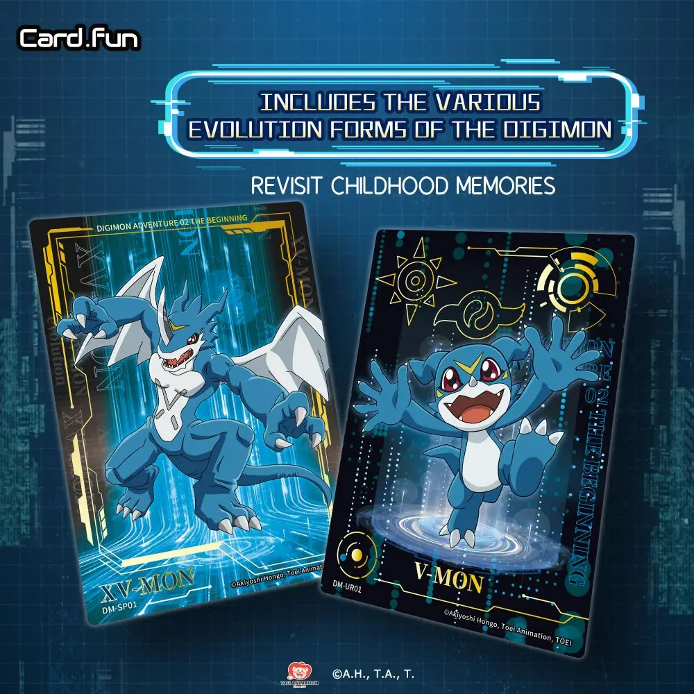 10 Packs CARDFUN Digimon Adventure 02: The Movie Memorial Collection Cards-Collectible Card Game Booster Packs