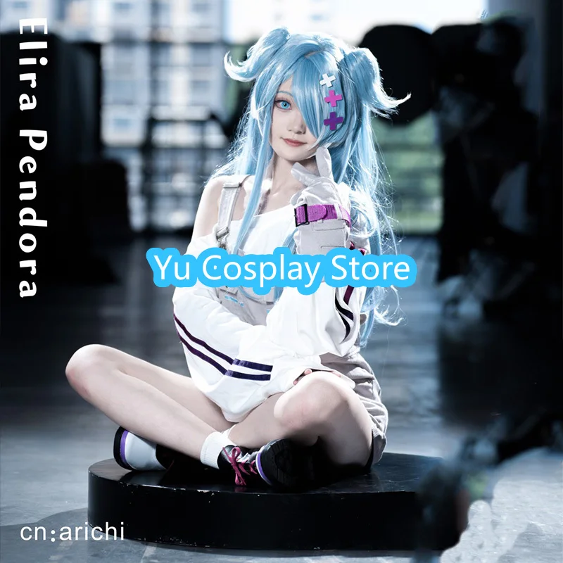 Elira Pendora Cosplay Costume Vtuber Cosplay Women Cute Suspender Suit Halloween Carnival Uniforms Custom Made