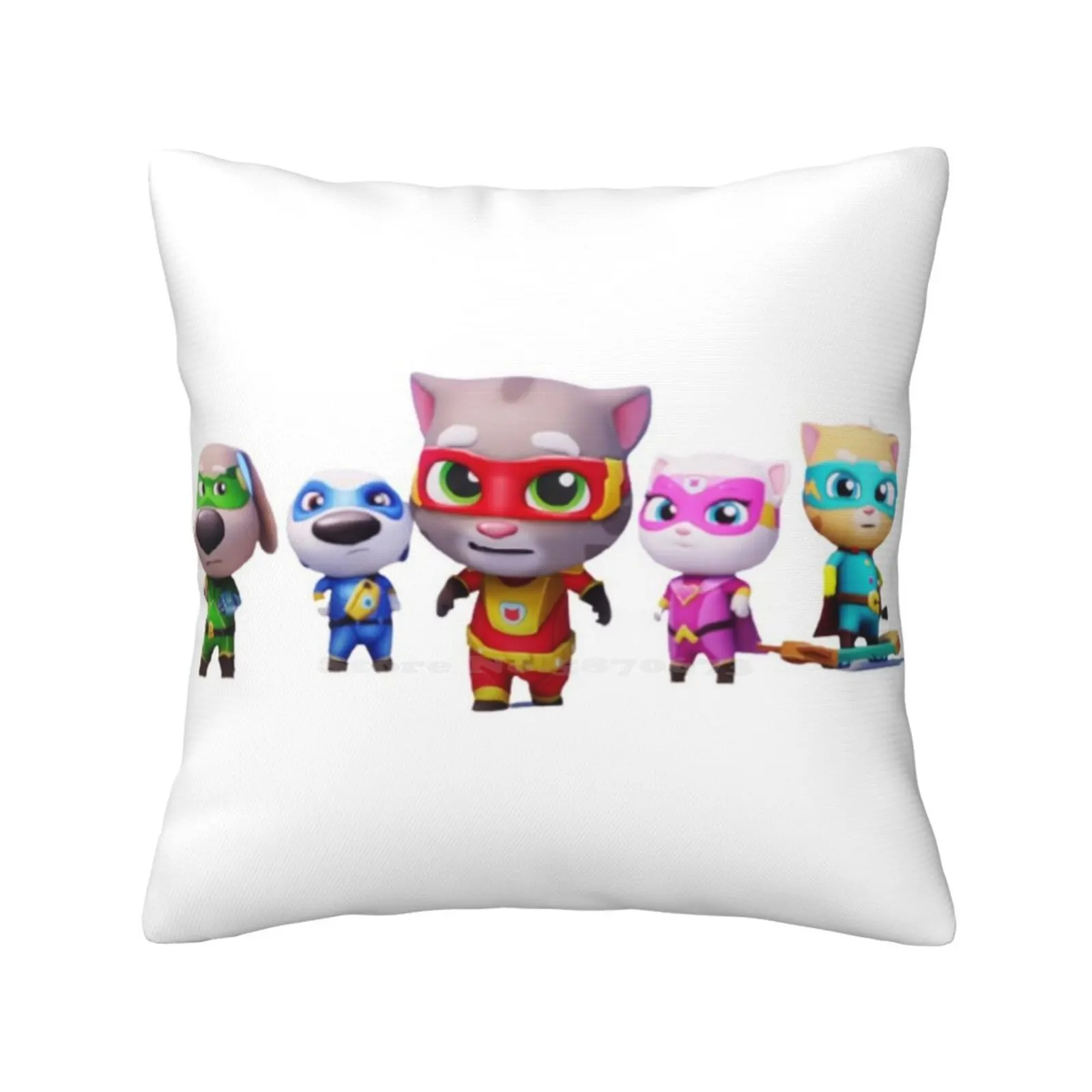 Talking Tom And Friends Are Hero T Shirt & Mask And Sticker Bedroom Office Hug Pillowcase 2020 2022 2023 Series The Movie