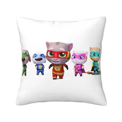 Talking Tom And Friends Are Hero T Shirt & Mask And Sticker Bedroom Office Hug Pillowcase 2020 2022 2023 Series The Movie