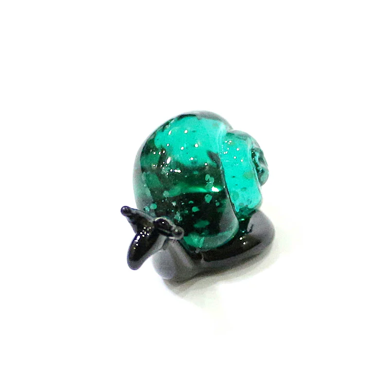 Fluorescent Murano Glass Snail Mini Figurine Ornaments Cute Animal Tiny Statue Home Table Fairy Garden Decor New Year Kids Gifts