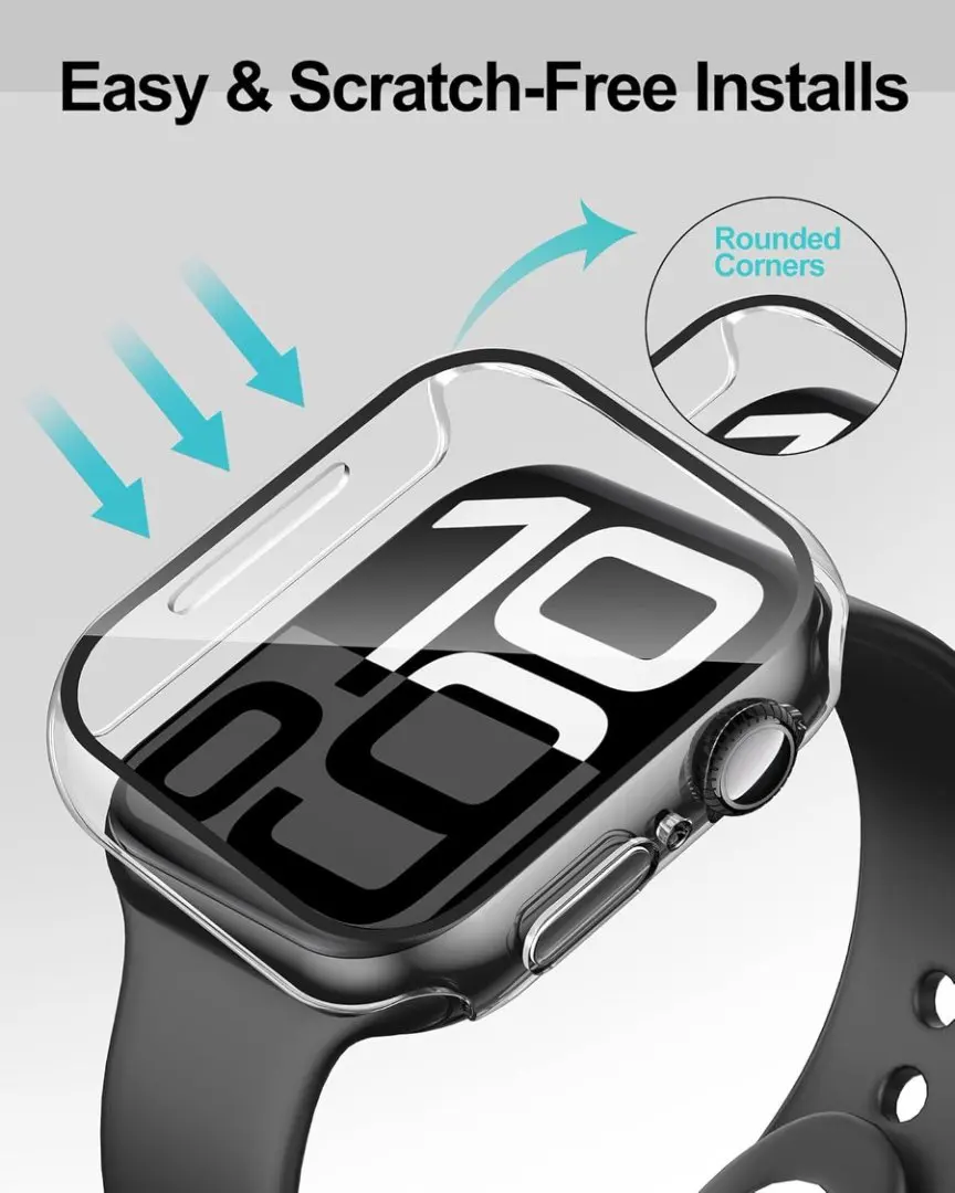 Ультратонкий жесткий чехол из закаленного стекла для ПК, защитная пленка для экрана Apple Watch Series 10, 42 мм, 46 мм