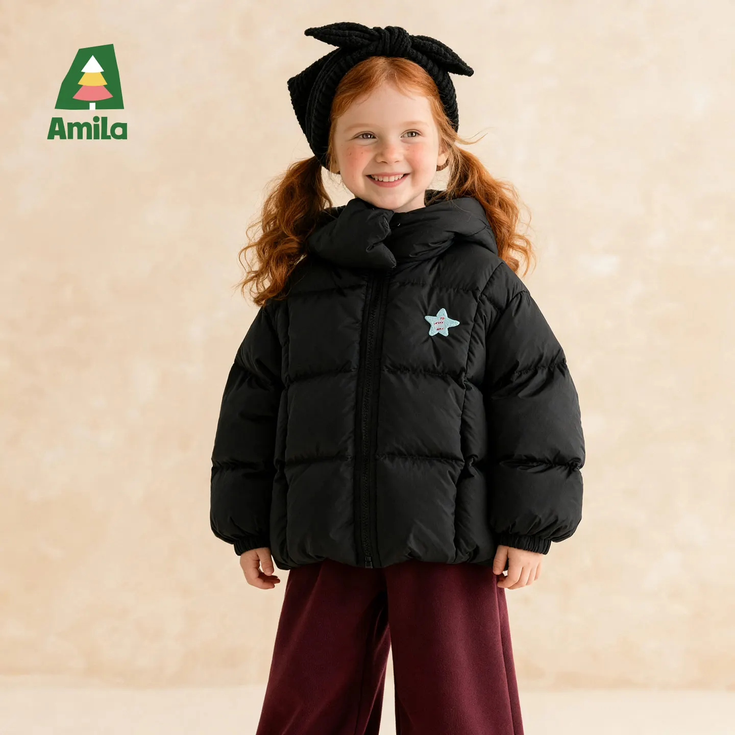 Amila Kids 2026 Winter Children's Down Jacket Regular Edition Comes With Neck Warmth And Thickened Multi Color Selection