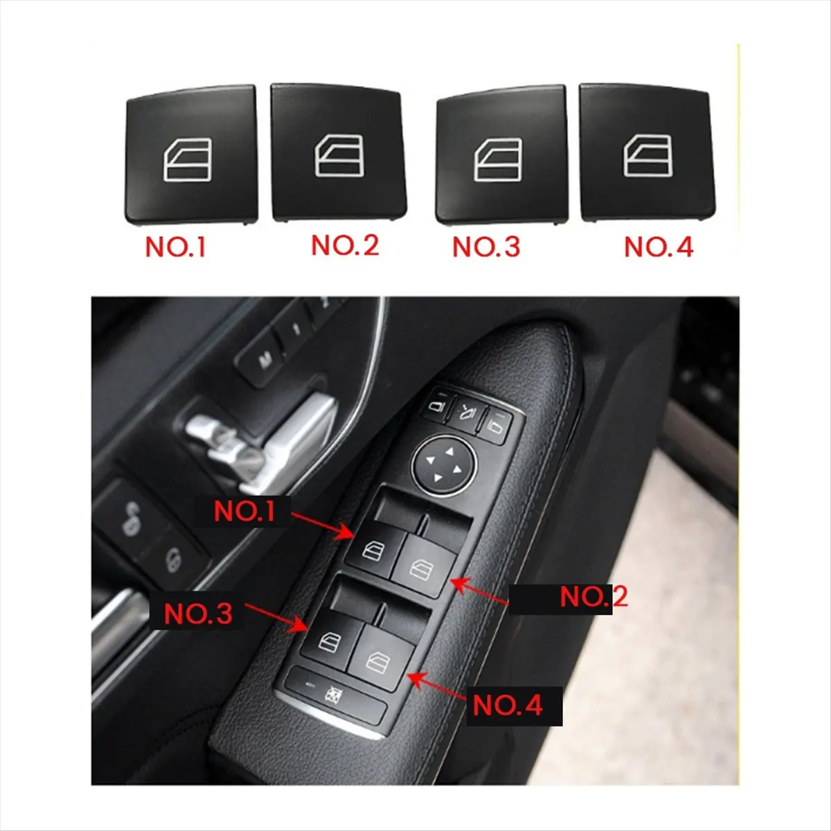 Car Window Lift Switch Repair Button Cover for Mercedes-Benz,No.1 New Arrivals