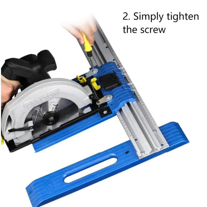 

Non-Electric Precision Cutting Tool: 1pc Heavy-Duty Metal & Wood Circular Saw Guide - with Sliding Bracket & Hardware, Compatible for DIY/Professional Woodworking, Cabinet Making, Flooring - Compatible with Circular Saws (Guide Only - Saw Not