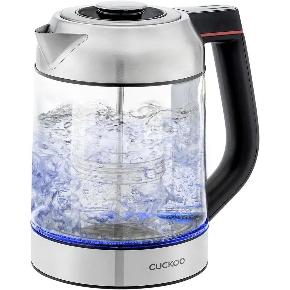 

Электрический чайник с индикатором уровня воды, стеклянный электрический чайник с многоуровневым контролем температуры, легко читаемые светодиодные индикаторы, объем 1,7 литра.