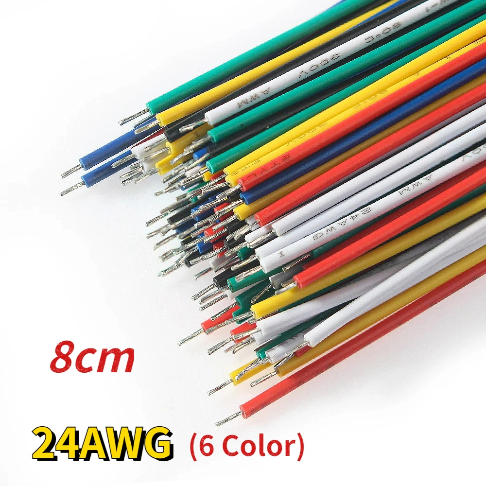 120PCS 24AWG Jumper Kit 6 Color Tinned PCB Breadboard Cable Wire Set DIY Electronic Kit High-Quality