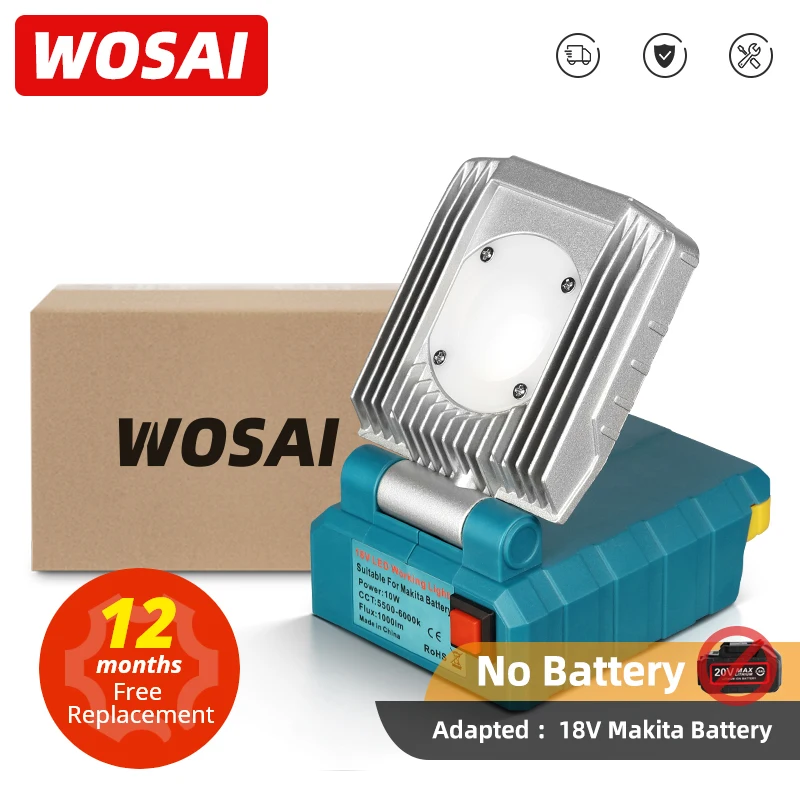 WOSAI MT-SER 20V Emergency Lanterns for Power outages Electric Portable Work Light Cordless Floodlight illumination Power Tools