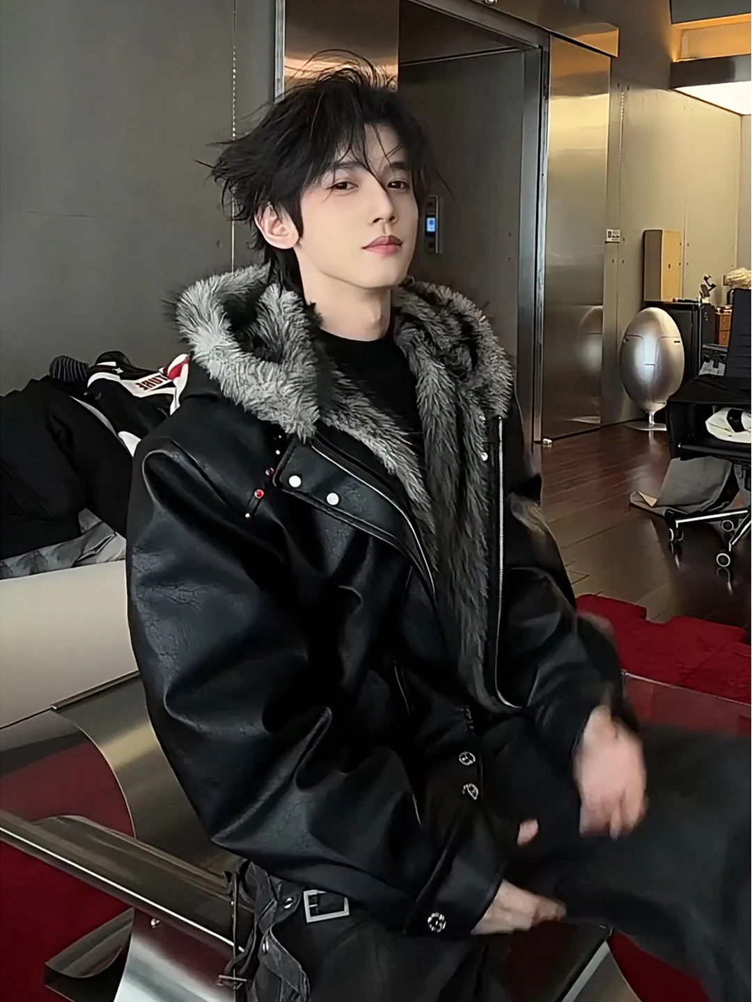 

Мужская утепленная куртка с флисовой подкладкой и меховым воротником, черная, в американском стиле, зимнее пальто Mountain Eagle, хлопковая одежда, стильная