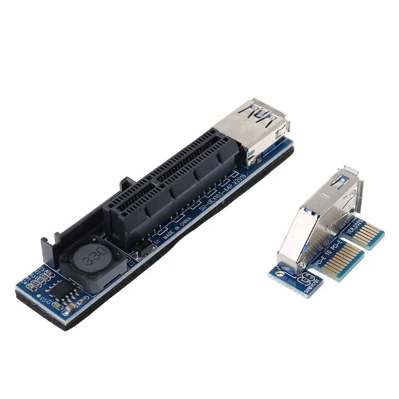 PCI-E 1X to X1 Extender Adapter USB 3.0 Cable SATA Power PCI Express Extender for PC Motherboard PCIE X1 Slot Riser Add On Card