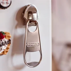 Creative Large Magnetic Zipper Bottle Opener Beer Bottle Opener with Refrigerator Magnet Personalized Bottle Opener