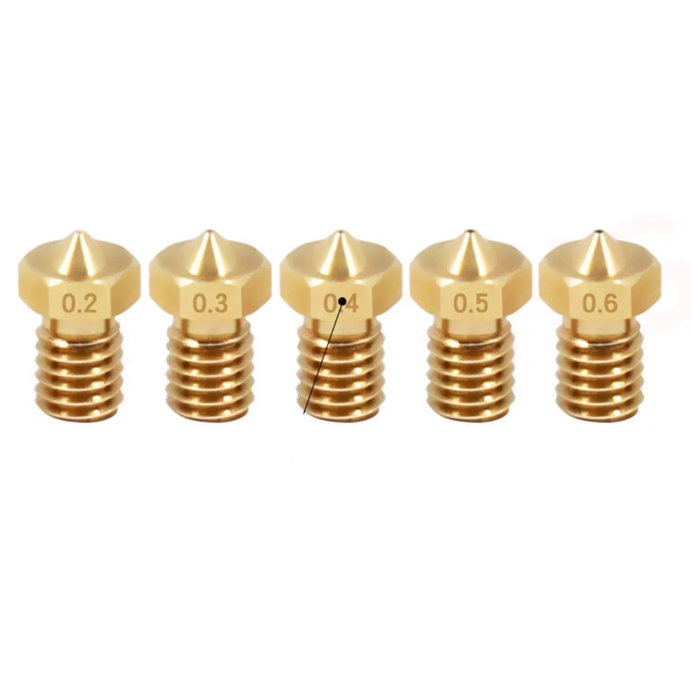 

10Pcs 3D Printer Nozzle Brass Extruder Threaded Filament 1.75mm 0.2-0.6mm Sizes Compatible 3D Printers Parts Mini Head