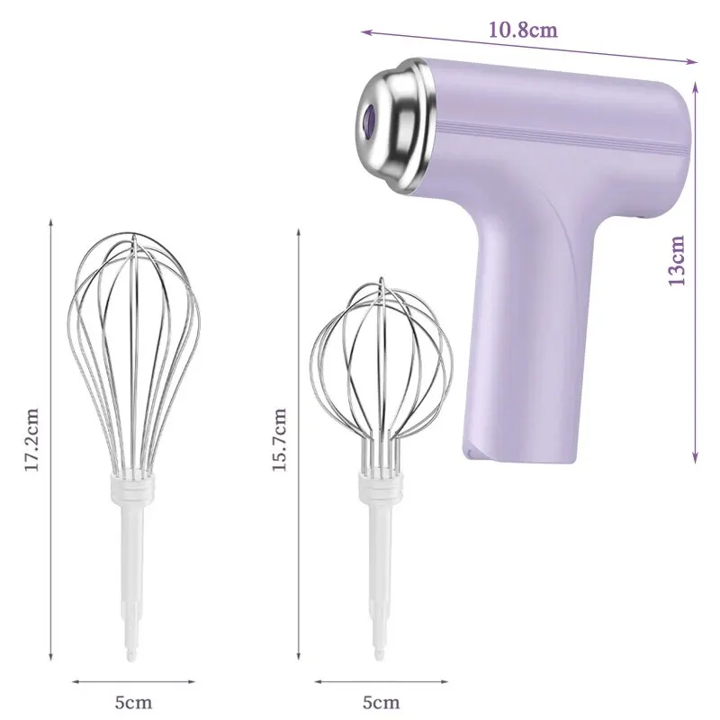 1 szt. Bezprzewodowy elektryczny mikser do żywności przenośny 3 prędkości ubijaczka do jajek ciasto do pieczenia krem spieniacze do mleka narzędzia