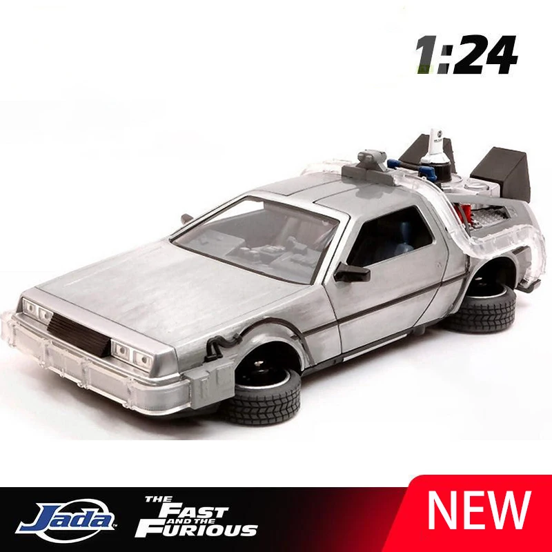 

JADA 1:24 DMC-12 delorean back to the future Alloy Car Diecasts & Toy Vehicles Miniature Scale Model Car Toys For Children