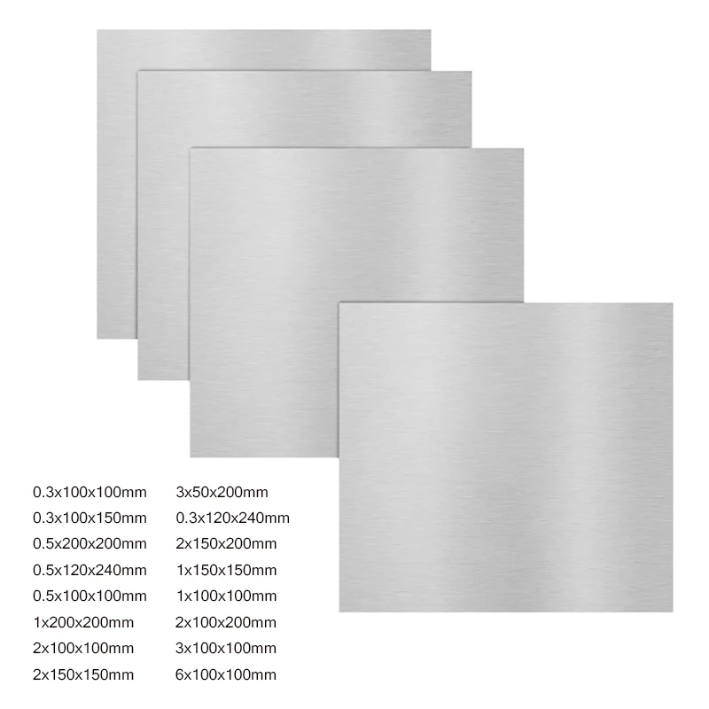 Placa de Alumínio 100×110 mm 300×300 mm Placa de Alumínio Faça Você Mesmo Material Lasers Quadro de Corte Placa Metálica Espessura 0.310 mm Pcs de