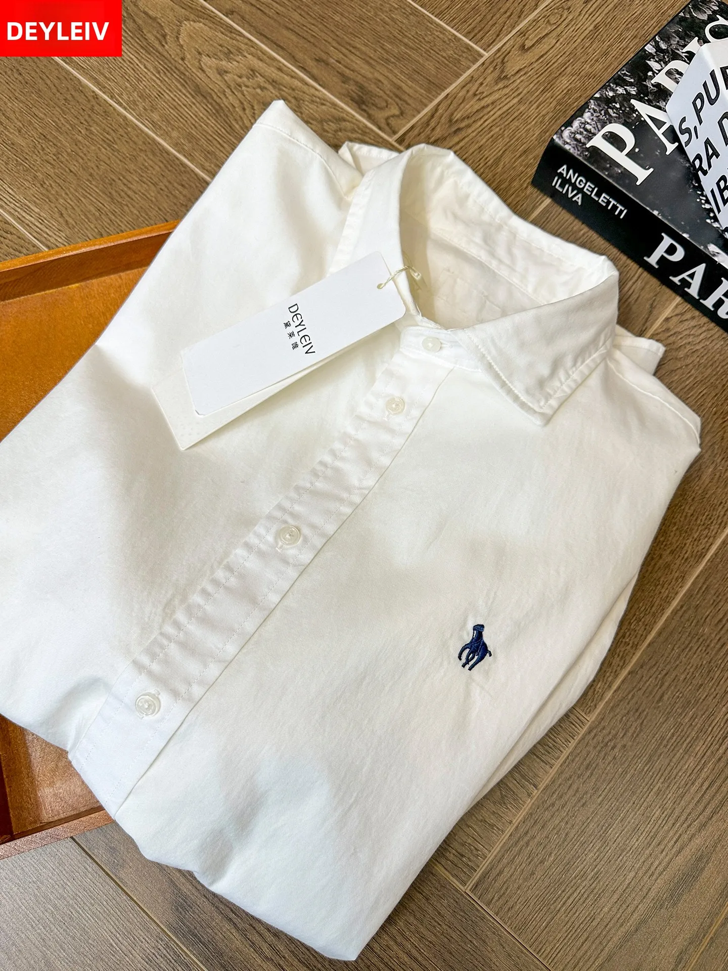 

DEYLEIV American Sle Long Sve из чистого хлопка, женская весенняя новинка, белый воротник из бычьего плетения, свободная посадка, защита от ультрафиолета