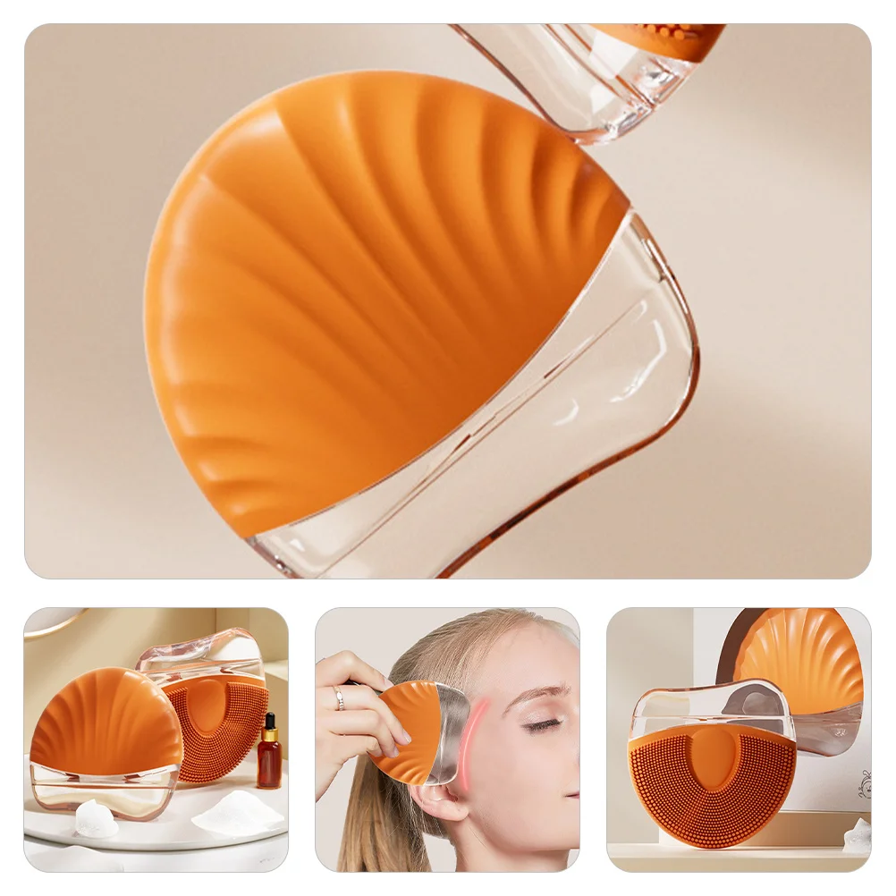 Silicone Face Washing Tool Smooth Edge Facial Massage Scraper For Double Chin Reduction Guasha Tool Face Scraping Board