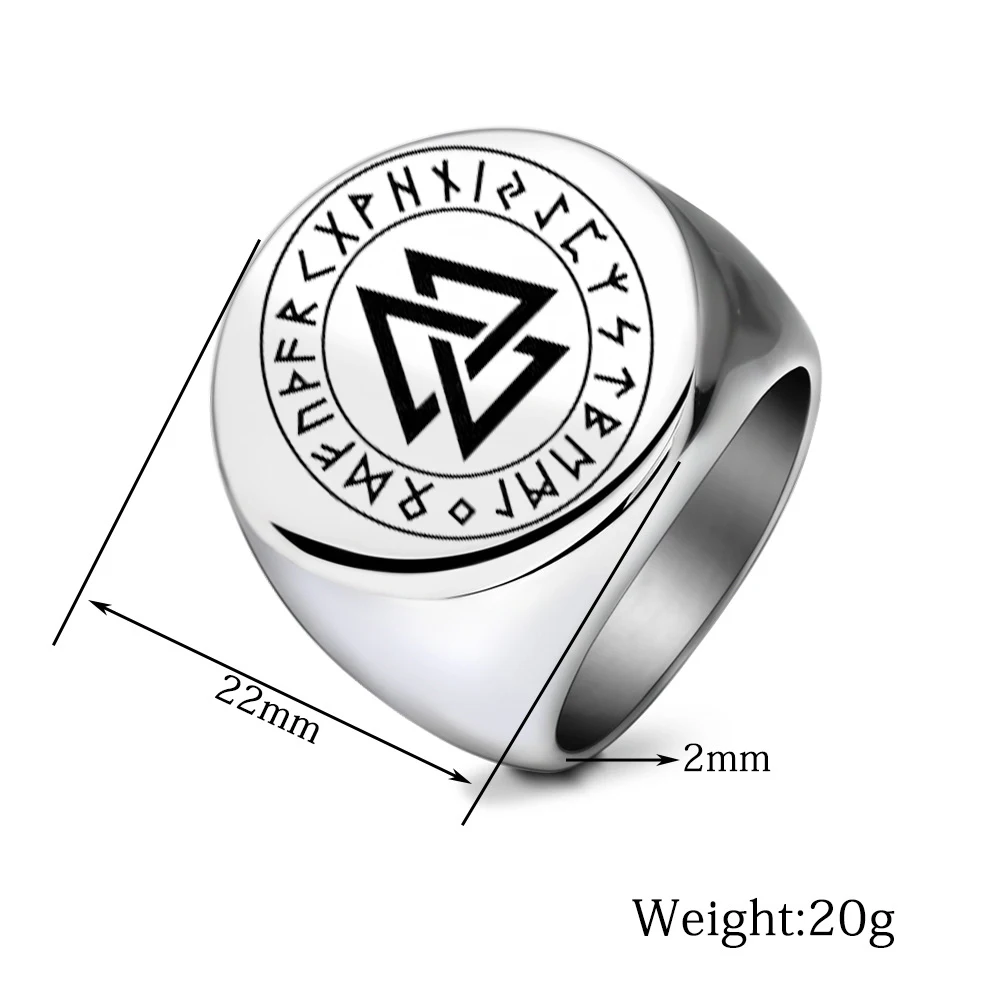 VQYSKO Solomon Six-Pointed Star 12 Constellation Round Signet Rings Stainless Steel Band for Men Women