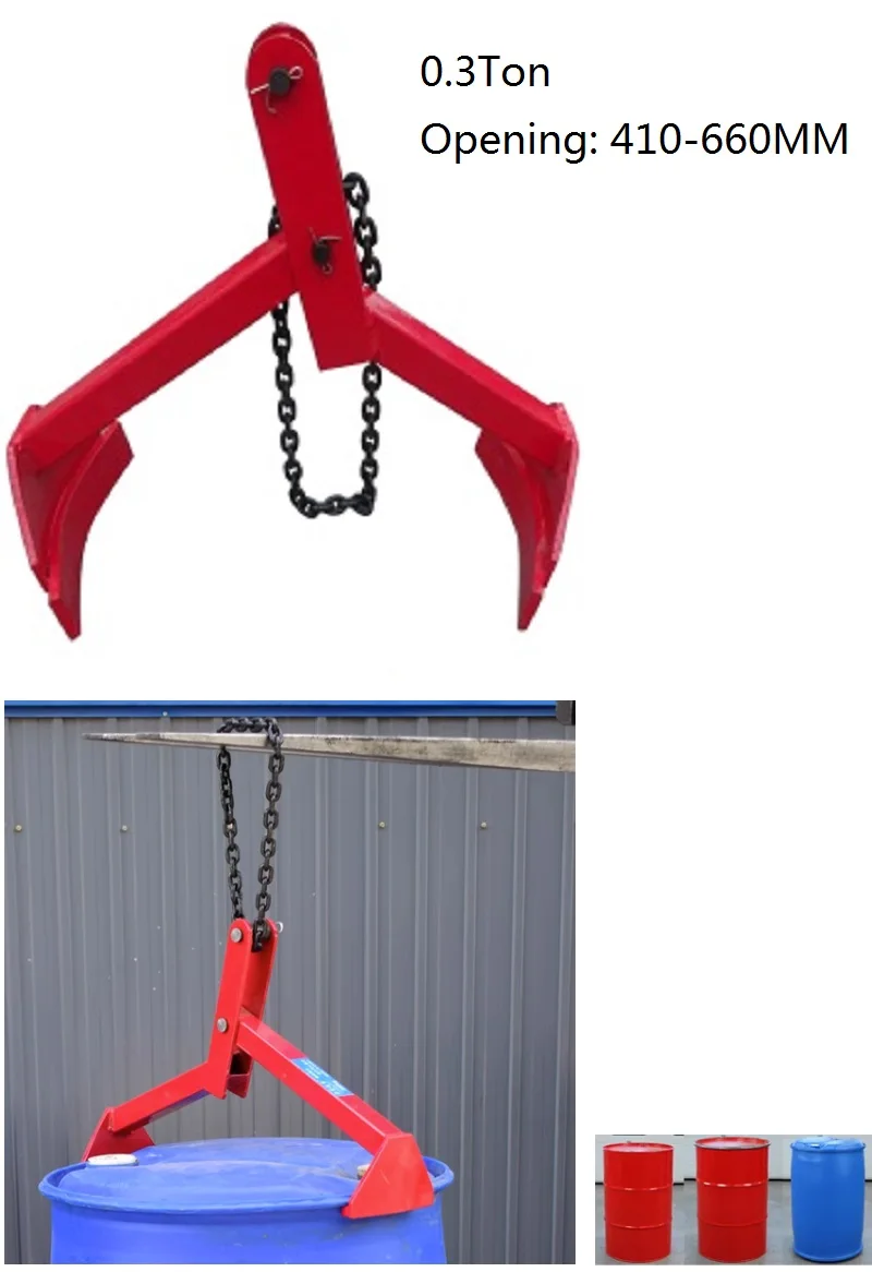 

0,3 тонны-0,5 тонны железный масляный барабан зажим подъемник зажим ведро бочка масляный бак может цепь строп инструменты для ремонта шин
