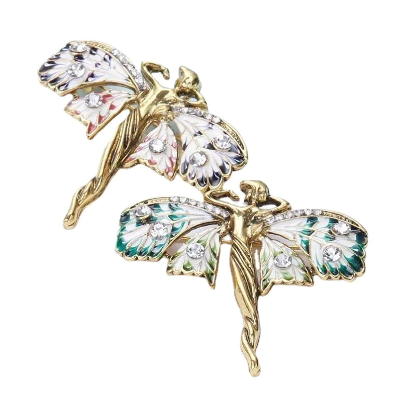 Emaille Tropfen Glasur Schmetterlingsflügel Damen Brosche mit künstlerischem Temperament Corsage Retro Brosche Zubehör