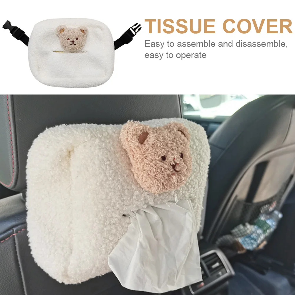 

Adorable Holder Cover Tissue Box For Car Home Compact Easy Pull Cartoon Tissue Container Household Supplies Organizer